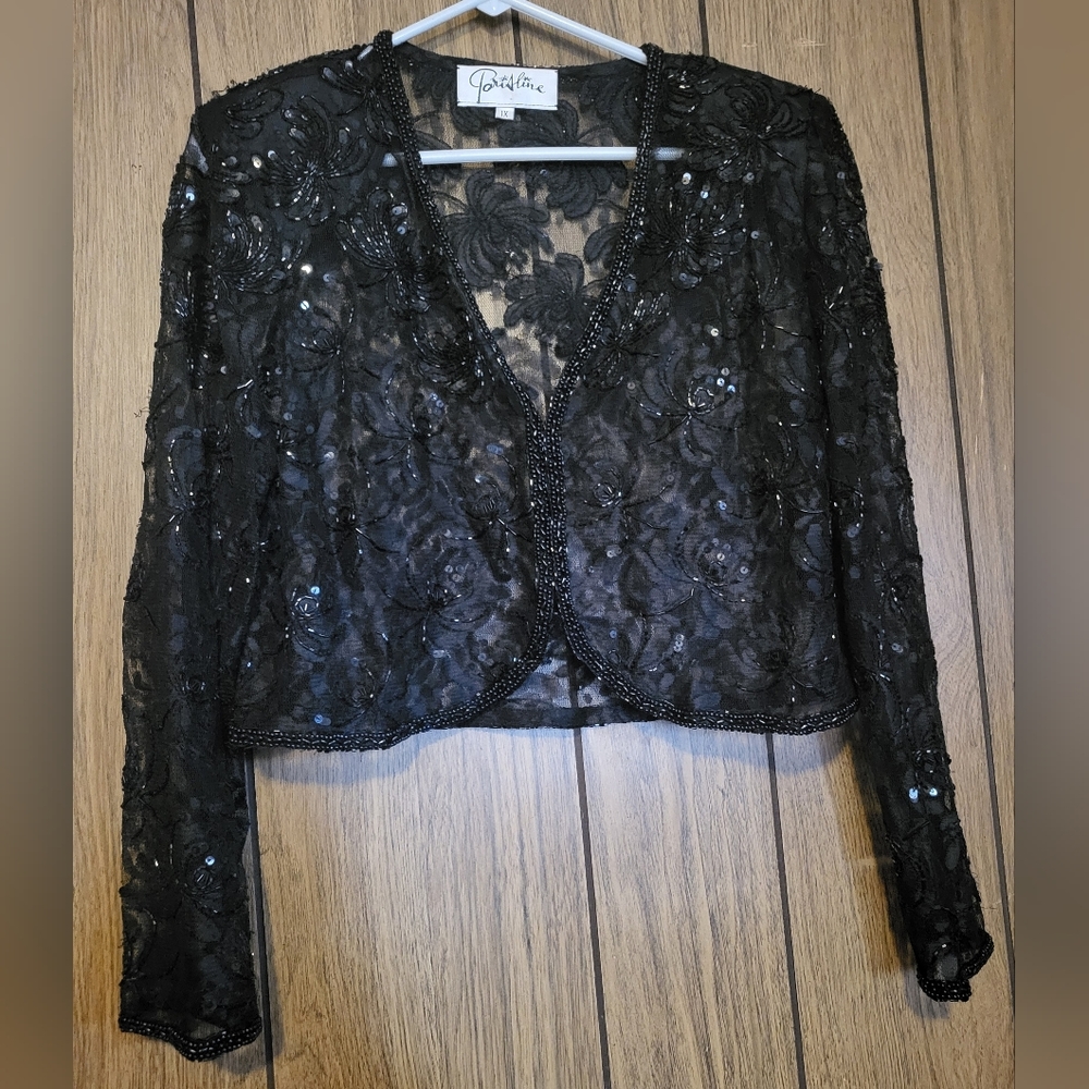 Gorgeous hand beaded formal jacket by Parisline
